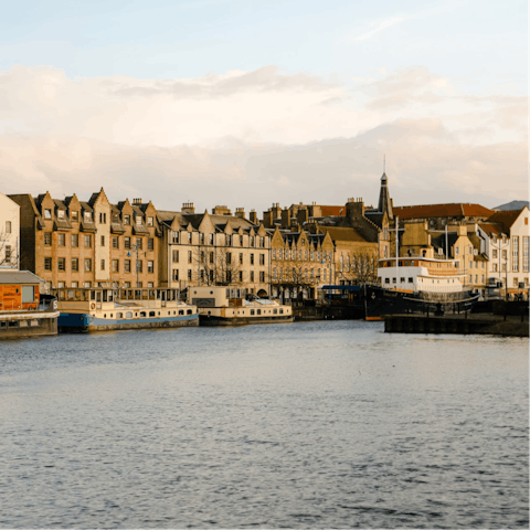 Stroll along the Water of Leith with a coffee – it's an eight-minute walk away