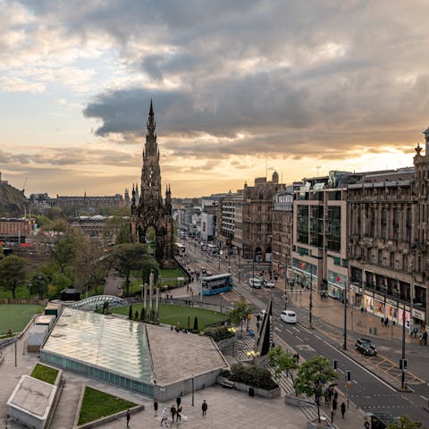 Hit the shops on Princes Street – it's nineteen minutes away by bus