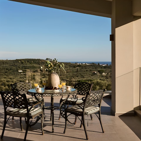 Take in the wonderful sea views from the balcony