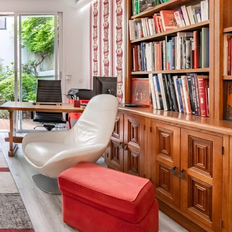 Relax with a good book in the living area