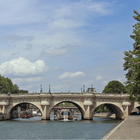 Take a stroll along the River Seine – just a few blocks away