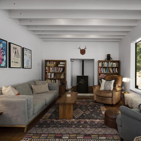 Kick back and cosy up in the gorgeous downstairs living room