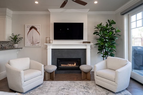 Warm up by the fire on cooler California evenings