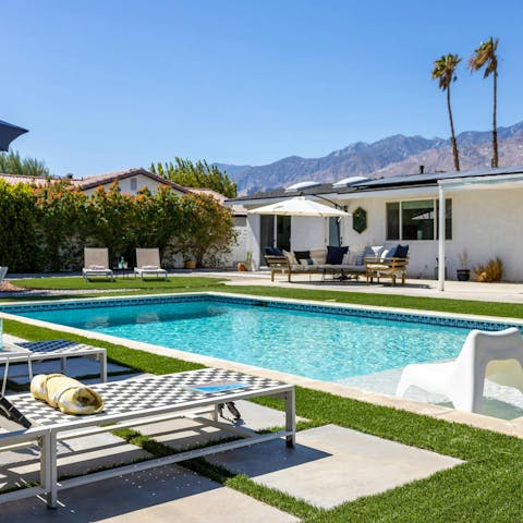 Stay poolside and soak up the Cali rays and canyon vistas