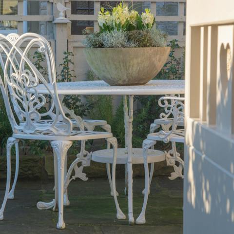 Break open a bottle of Rosé and relax on your patio terrace
