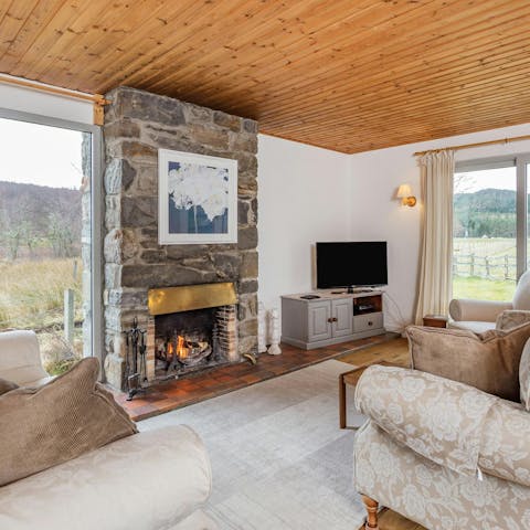 Warm up by the open fire with a glass of whisky