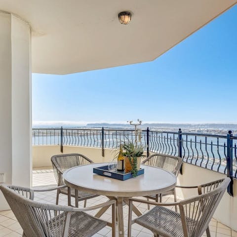 Enjoy blissful bayside views from the comfort of the balcony