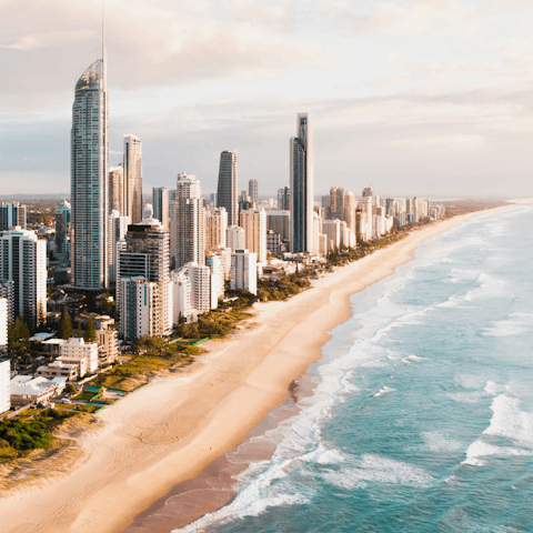 Look forward to sun, sea, and surf in Gold Coast