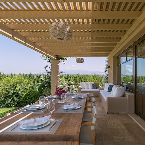 Treat your family and hire a private chef to come and cook a sunset supper