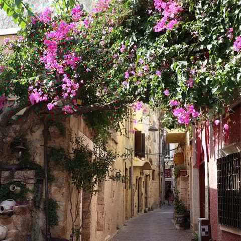 Visit the historic old town of Chania, only twenty minutes down the road