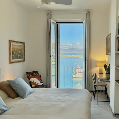 Wake up each morning to the seaside scenery