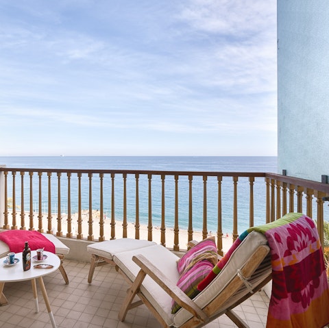 Soak up panoramic views from the balcony