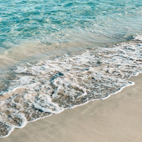 Drive just four kilometres to reach sandy beaches