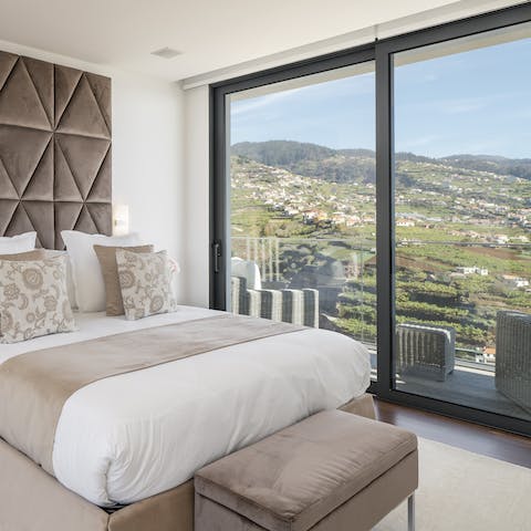 Wake up to beautiful Madeira views through sliding doors