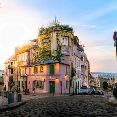 Explore the cobbled streets of nearby Montmartre