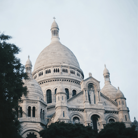 Stroll twenty minutes to Sacré-Cœur, an icon of the city