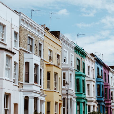 Browse the stalls at Portobello Market, just a fifteen-minute walk away