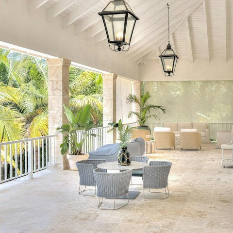 Take a seat out on the covered terrace and enjoy the tranquillity