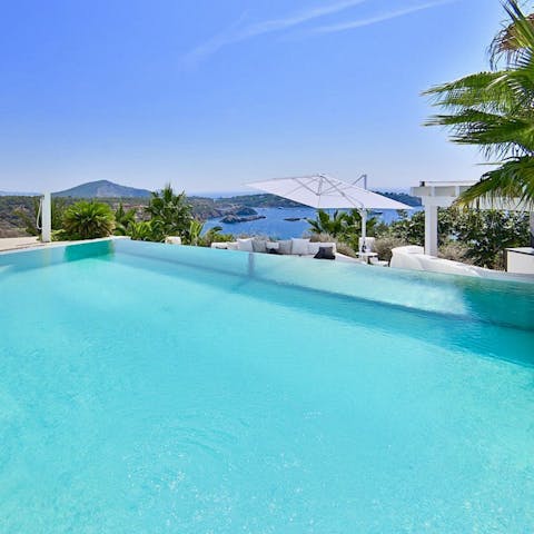 Cool off with a dip in the infinity pool