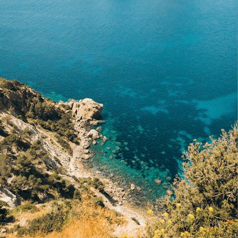 Explore the stunning south coast of Ibiza