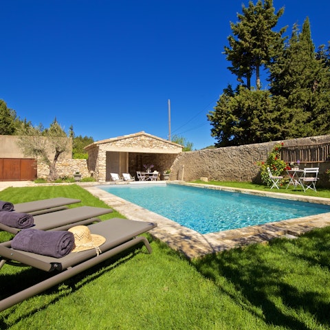 Soak up the sun from beside the private pool