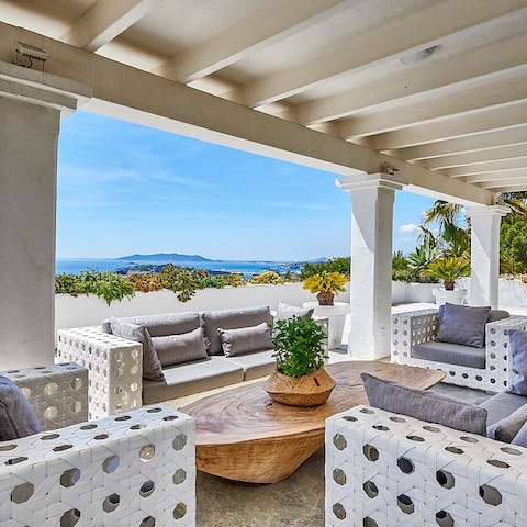 Take a break from the midday sun in the stylish chill-out area