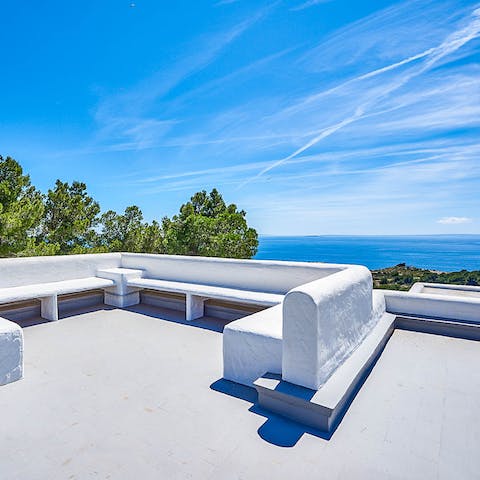 Watch the sunset over the Mediterranean from your roof deck