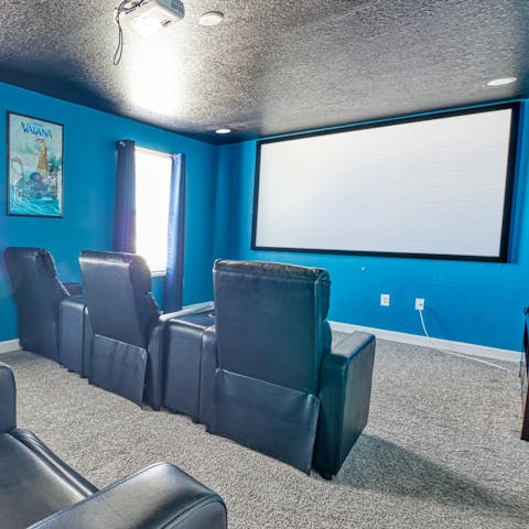 Gather together in the cinema room to watch one of your favourite movies on the big screen