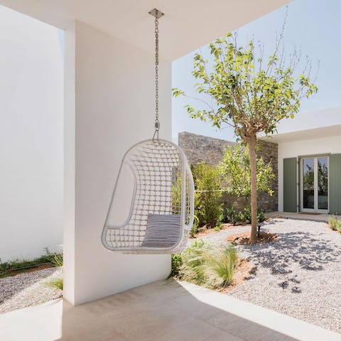 Hang out in the egg chair with a good book
