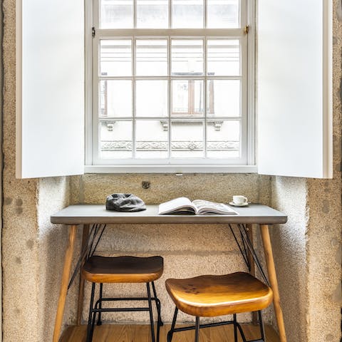 Pause for a while here with a coffee and hatch plans for the day ahead