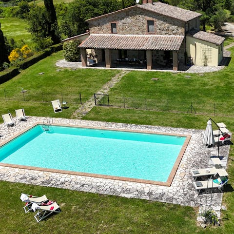 Begin your day with a few lengths of the swimming pool