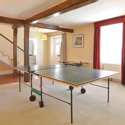 Challenge the group to a table tennis tournament