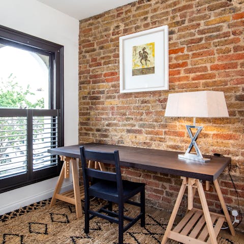 Catch up on emails in the study area, perfect for remote working