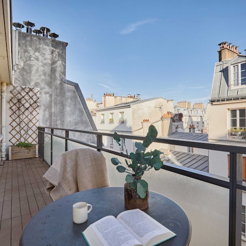 Read a book and sip an espresso on the balcony