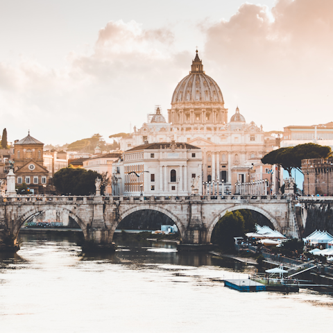 Use the city's buses and trams to see the sights of Rome