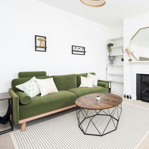 Lounge on the sofa and pop your favourite show on the Smart TV