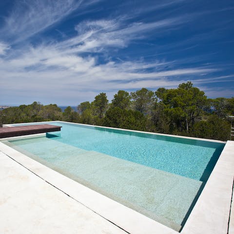 Enjoy a morning dip in the infinity pool