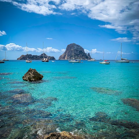 Visit the city of Ibiza, only a thirty–two–minute drive away