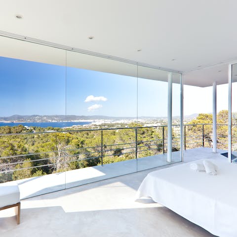 Wake up to the panoramic view from your bed
