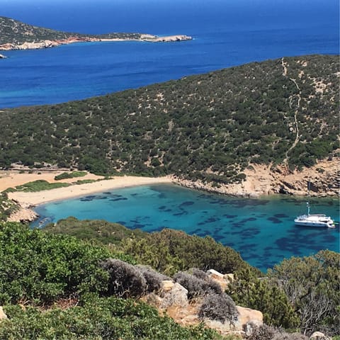 Adventure along the coast and explore the island's hidden coves