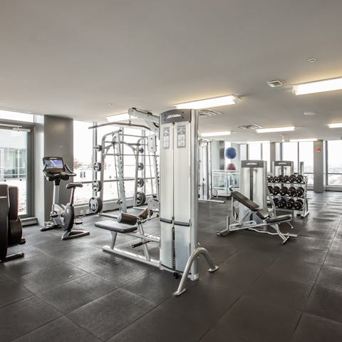Raise your heart rate in the on-site gym