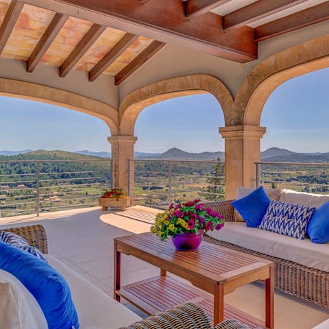 Savour the beautiful views while relaxing on the terrace