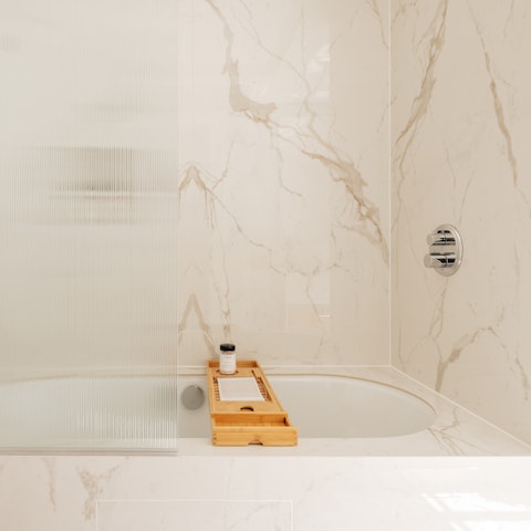 Soak in the bath after a long day of sightseeing