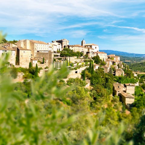 Visit the charming city of Aix-en-Provence, a fifteen-minute drive away