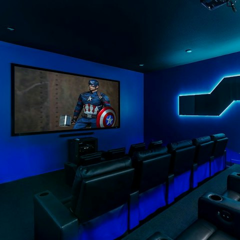 End the day with a movie in the private cinema