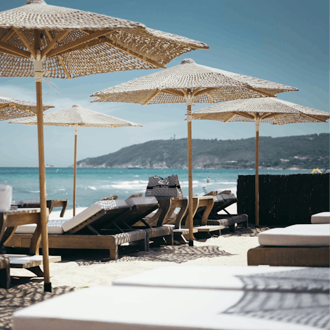 Discover the stunning beaches of Saint Tropez, just seven-minutes away by car