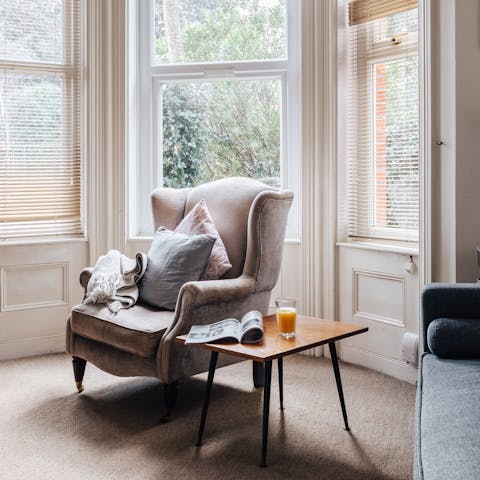 Curl up with a good book on the comfy armchair