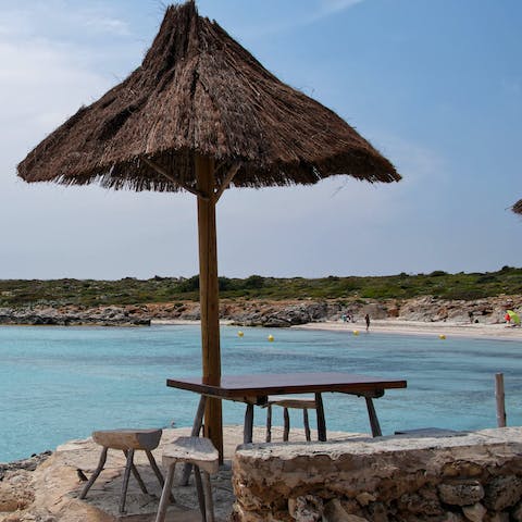 Explore the beaches of Binibeca – the nearest is a short walk away