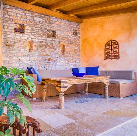 Chill out from a day of exploring in the outside lounge area