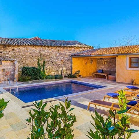 Cool off from the Croatian sun in the swimming pool